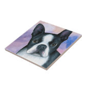 dog 128 color Boston Terrier タイル (側面)