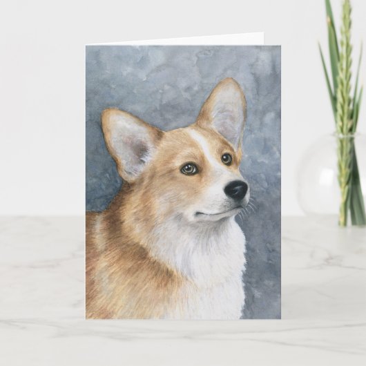 Dog 89 Corgi Greeting Card カード (正面)
