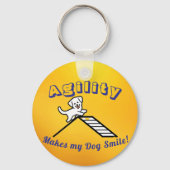 Dog Agility Themed Keychain キーホルダー (正面)