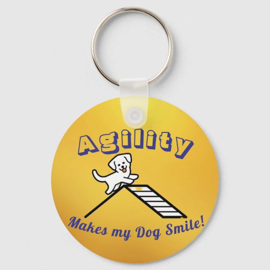 Dog Agility Themed Keychain キーホルダー (正面)