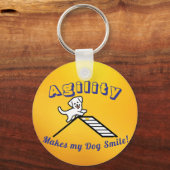 Dog Agility Themed Keychain キーホルダー (裏面)