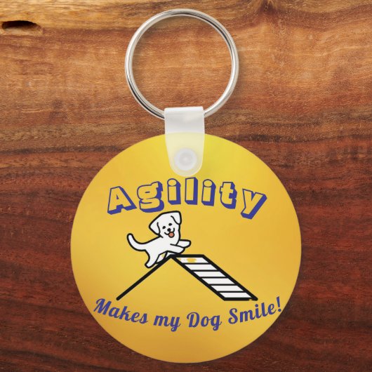 Dog Agility Themed Keychain キーホルダー (正面)
