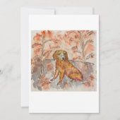Dog Among Fall Leaves Greeting Card 招待状 (正面)