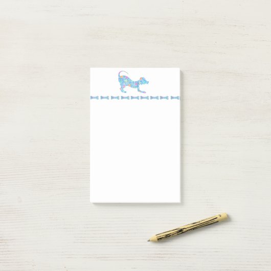 Dog and Bone Post It Notes ポストイット (デスク上)
