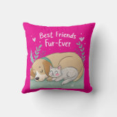 Dog and Cat Best Friends Forever クッション (裏面)