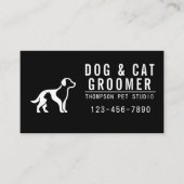 Dog And Cat Groomer Modern Bold Professional 名刺 (正面)
