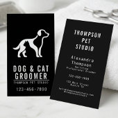 Dog And Cat Groomer Modern Bold Professional 名刺