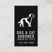 Dog And Cat Groomer Modern Bold Professional 名刺 (正面)