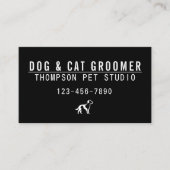 Dog And Cat Groomer Modern Bold Professional 名刺 (正面)
