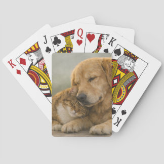 "Dog and Cat Resting Together Classic Playing Card トランプ