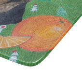 Dog and orange cutting board カッティングボード (角)