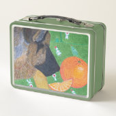 Dog and orange metal lunch box メタルランチボックス (裏面)