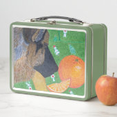 Dog and orange metal lunch box メタルランチボックス (インサイチュ)