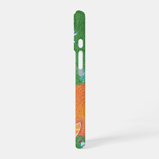 Dog and orange phone case iPhone 16ケース (左側面)