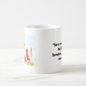 Dog and Parrots Cartoon コーヒーマグカップ (中央)