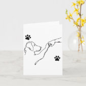 Dog And People Punch Hand Dog Friendship Fist Bump カード (黄色い花)