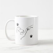 Dog And People Punch Hand Dog Friendship Fist Bump コーヒーマグカップ (左)