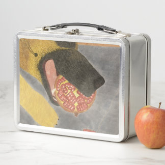Dog and pomegranate metal lunch box メタルランチボックス