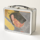 Dog and pomegranate metal lunch box メタルランチボックス (正面)