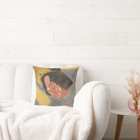 Dog and pomegranate pillow クッション (ソファ)