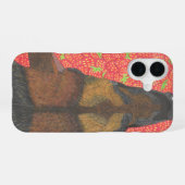 Dog and strawberry phone case iPhone 16ケース (裏面横)