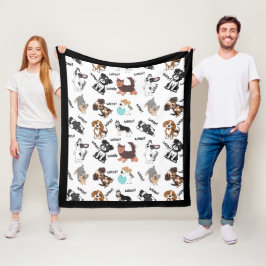 Dog and Woof   フリースブランケット