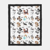 Dog and Woof フリースブランケット (正面)