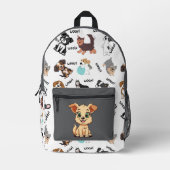 Dog and Woof   プリントバックパック (正面)