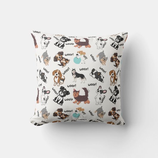 Dog and Woof  Cushion クッション (正面)