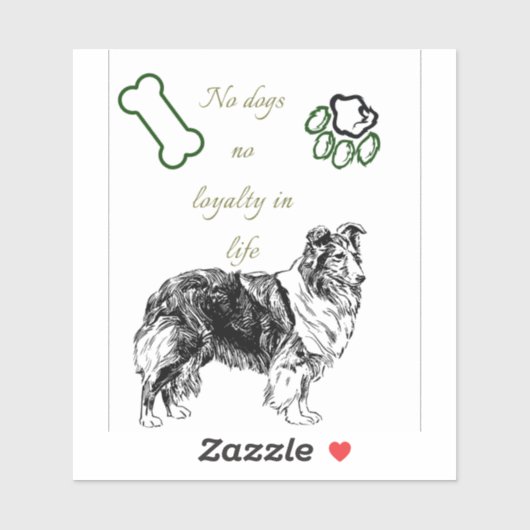 Dog art シール (シート)