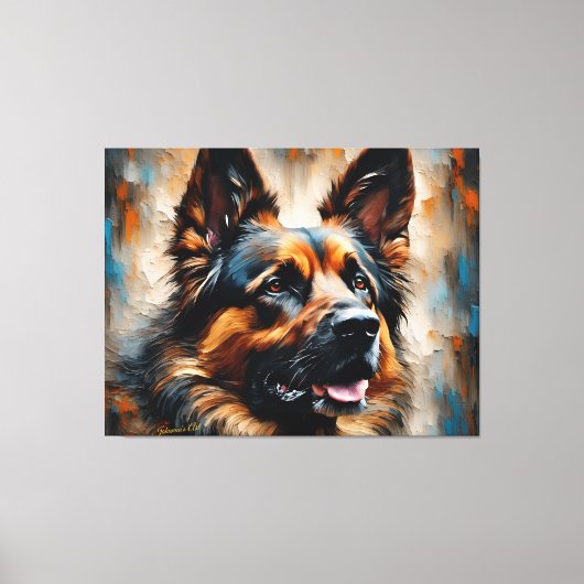 Dog Art 2 - German Shepherd 2 キャンバスプリント (正面)