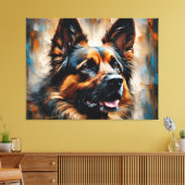 Dog Art 2 - German Shepherd 2 キャンバスプリント (インサイチュ (リビング))