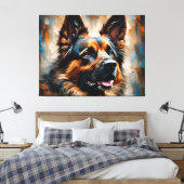 Dog Art 2 - German Shepherd 2 キャンバスプリント (インサイチュ (寝室))