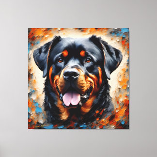 Dog Art 2 - Rottweiler 1 キャンバスプリント