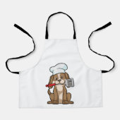 Dog as Cook with Chef's hat & Spatula エプロン (正面)