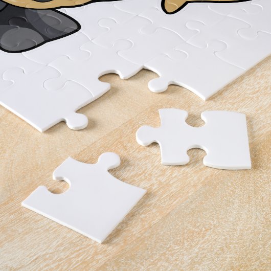 Dog as Groom with Bow ジグソーパズル (側面)