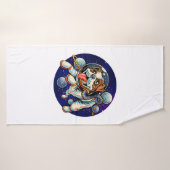 Dog Astronaut, space dog バスタオル (バスタオル)