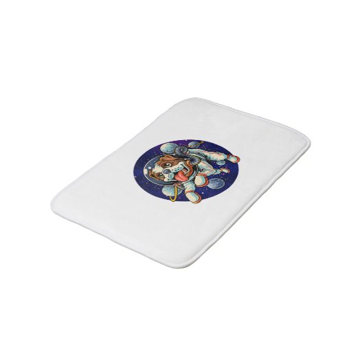 Dog Astronaut, space dog バスマット (アングル)