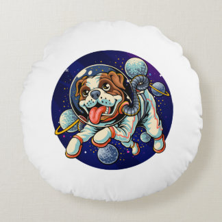 Dog Astronaut, space dog ラウンドクッション
