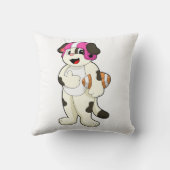 Dog at Football Sport クッション (裏面)