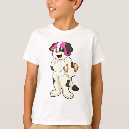 Dog at Football Sport Tシャツ (正面)
