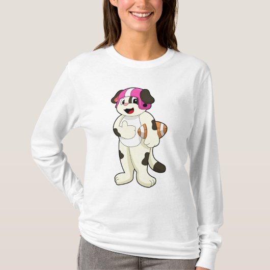 Dog at Football Sport Tシャツ (正面)