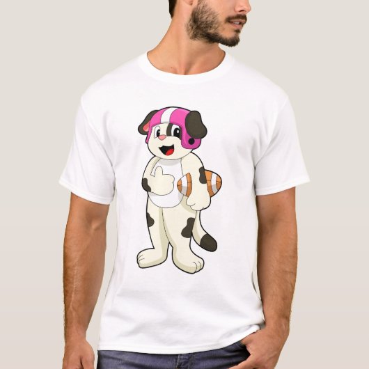 Dog at Football Sport Tシャツ (正面)