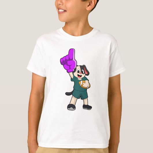 Dog at Football Sport Tシャツ (正面)