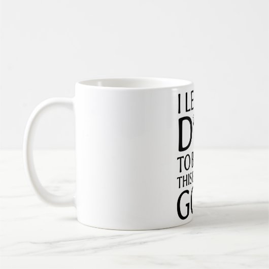 「Dog At Home」– 面白いペット好きの引用 コーヒーマグカップ (左)