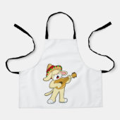 Dog at Music with Guitar エプロン (正面)