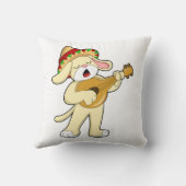 Dog at Music with Guitar クッション (裏面)