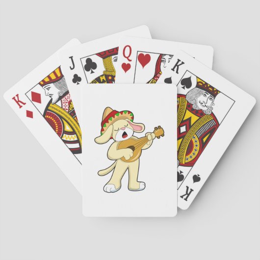 Dog at Music with Guitar トランプ (裏面)