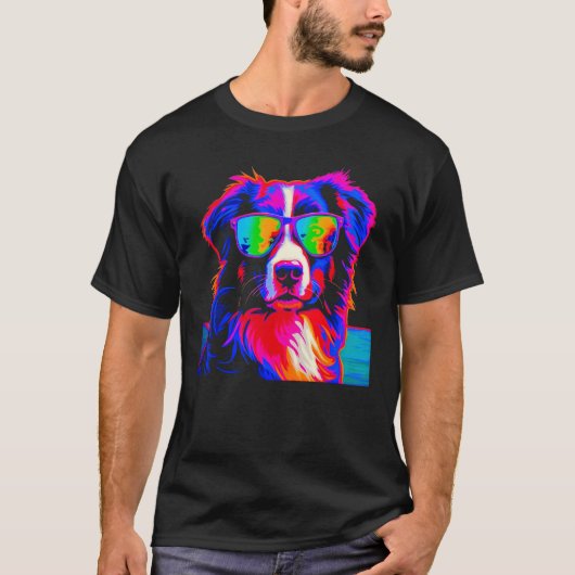 Dog Australian Shepherd Summer Tシャツ (正面)