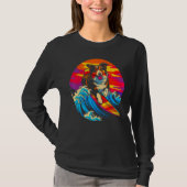 Dog Australian Shepherd Surf Tシャツ (正面)